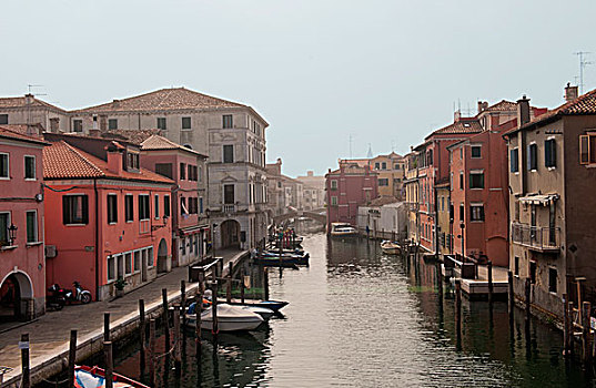运河,历史,中心,基奥贾,威尼托,意大利,欧洲