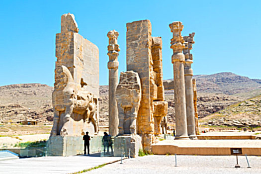 模糊,伊朗,波斯波利斯,古遗址,历史,目的地,纪念碑,遗址
