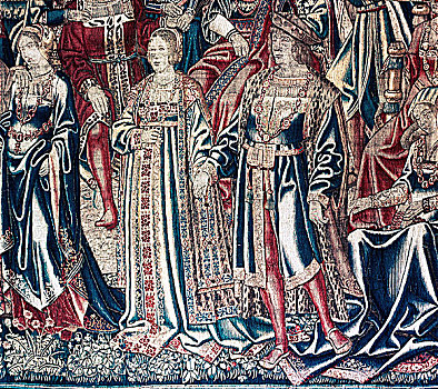 特写,挂毯,婚礼,佛兰德斯,布鲁塞尔,16世纪