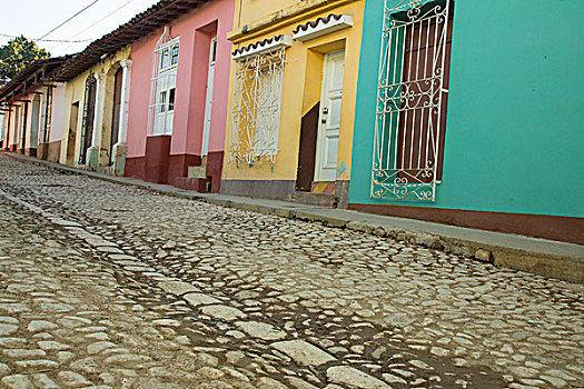 古巴,特立尼达,传统,鹅卵石,街道,山谷,世界遗产