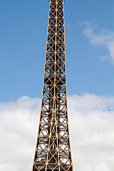 仰视,塔,埃菲尔铁塔,巴黎,法国