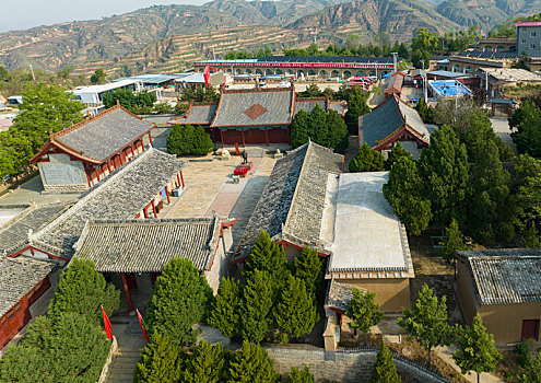 山西省临汾市永和县,红军东征纪念馆航拍图片