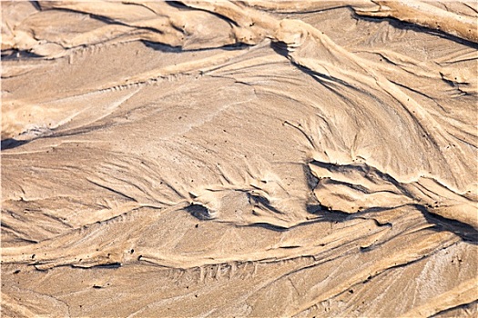 沙子,表面,水,水流