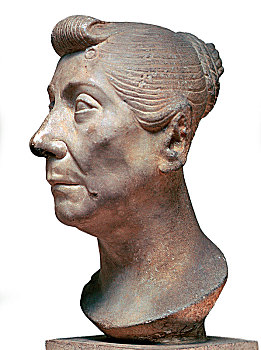 罗马人,大理石,头部,老人,女士,公元前1世纪,艺术家,未知
