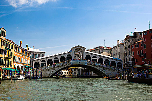 桥,跨越,运河,大运河,威尼斯,意大利,欧洲