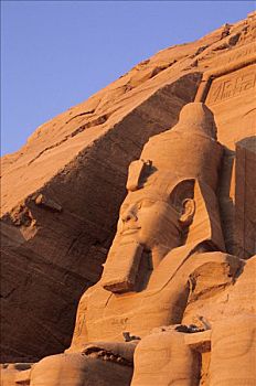 埃及,落日余晖,特写,雕塑,法老