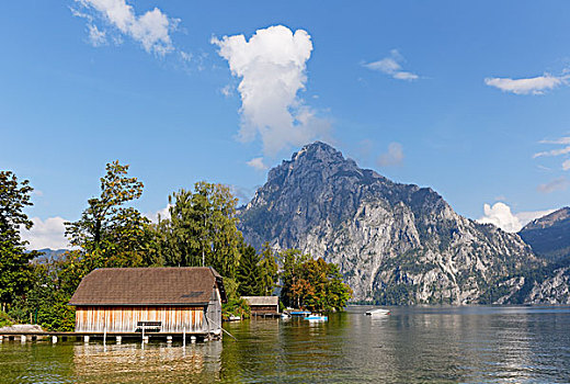 山,湖,靠近,萨尔茨卡莫古特,区域,上奥地利州,奥地利,欧洲