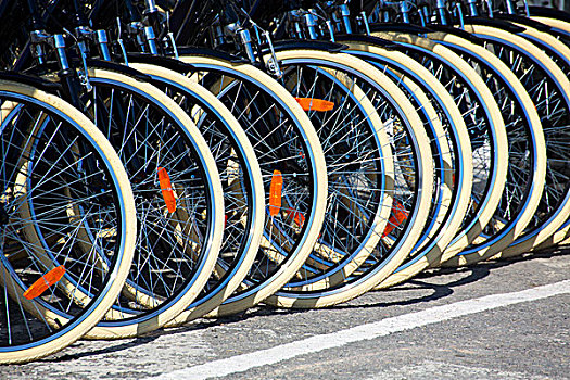 自行车,正面,轮子,轮胎,排列,特写