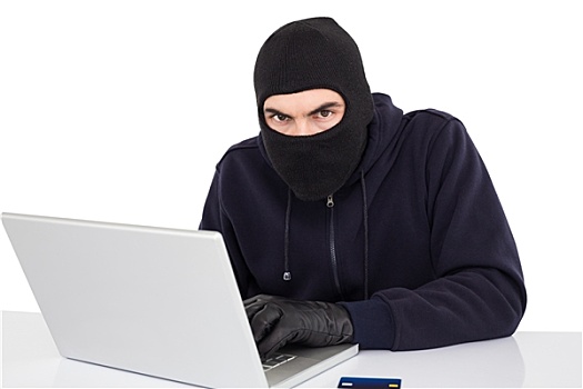 黑客,巴拉克拉法帽,黑客攻击,笔记本电脑