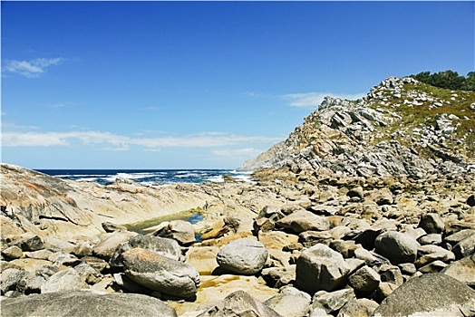 石头,海滩,岛屿,大西洋,西班牙