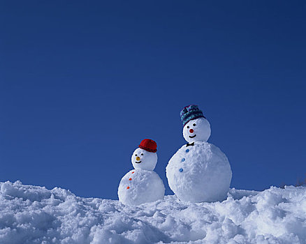 雪人,雪原