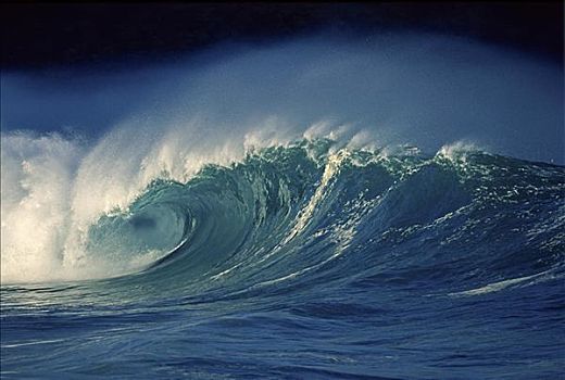 波浪,碰撞,海中