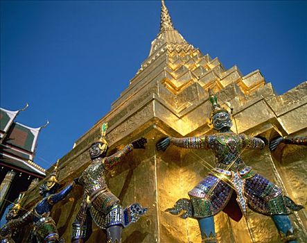 大皇宫,玉佛寺,镀金,契迪,曼谷,泰国