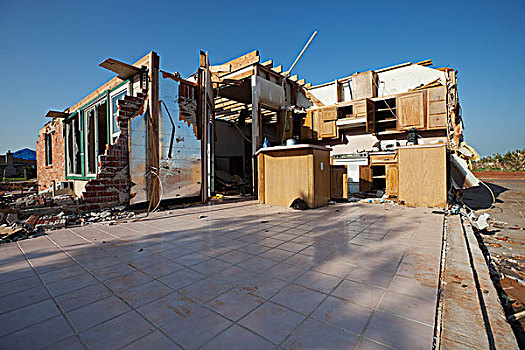 龙卷风,损坏,家,俄克拉荷马,美国