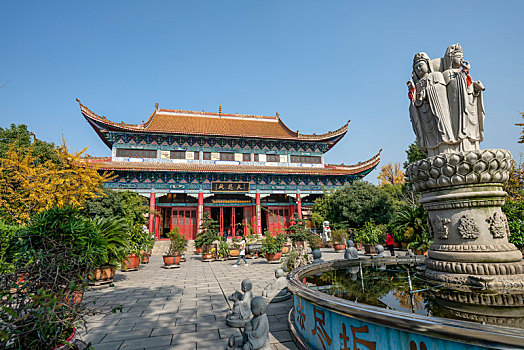 长沙古开福寺－佛殿,钟鼓楼,古银杏,佛塔