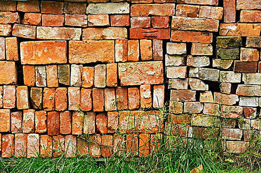 一堆,老,砖,梅克伦堡前波莫瑞州,德国,欧洲