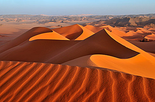 红色,沙子,沙丘,锡,梅如卡,塔西里,国家,公园,世界遗产,阿尔及利亚,撒哈拉沙漠,北非