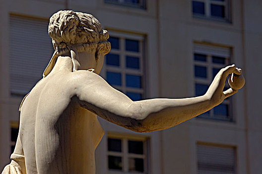 雕塑,住宅,复杂,蒙彼利埃,朗格多克-鲁西永大区,法国,欧洲