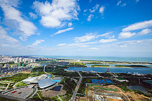 山东日照碧海蓝天的城市底色