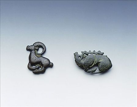 两个,青铜,东方,中国,公元前6世纪,艺术家,未知