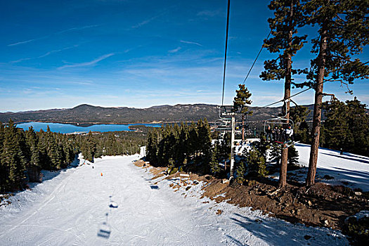 滑雪胜地,大,熊,湖,加利福尼亚,美国