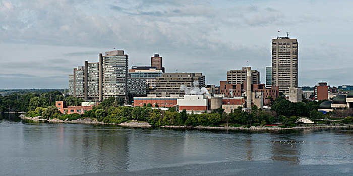 摩天大楼,水岸,渥太华河,渥太华,安大略省,加拿大