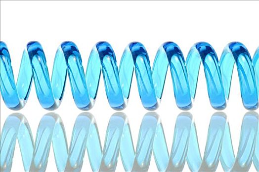 玻璃,螺旋,蓝色,液体