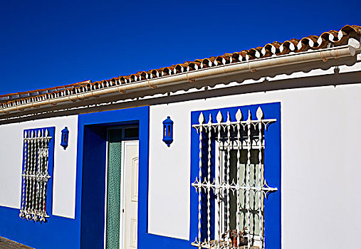 丹尼亚,乡村,地中海,蓝色,白色,建筑,阿利坎特,西班牙