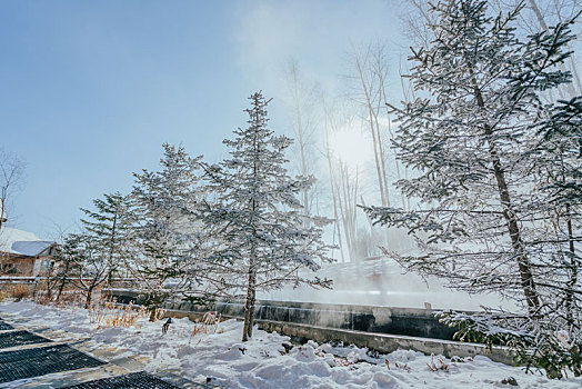 长白山雪景