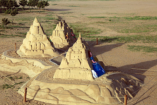 山东省日照市,沙雕艺术展成了海边一道靓丽风景线