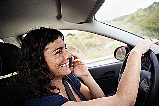女人,手机,驾驶