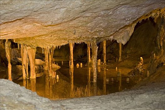 滴水石,洞穴,靠近,伊比沙岛,巴利阿里群岛,西班牙