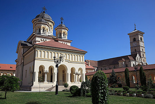 大教堂,罗马尼亚,东正教,阿尔巴尤利亚,阿尔巴,特兰西瓦尼亚,欧洲