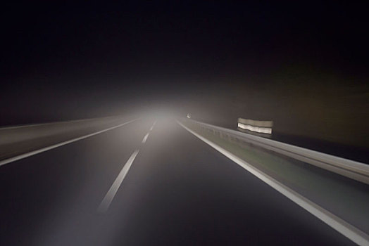 风景,汽车,开车,夜晚,道路,雾,德国