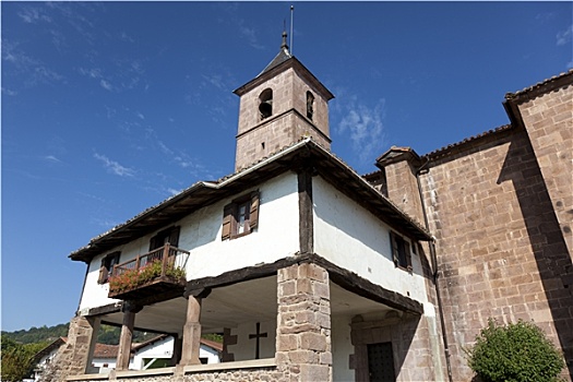 教堂,巴兹坦山谷,纳瓦拉,西班牙