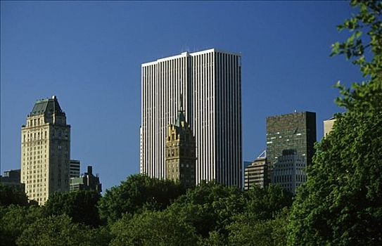 摩天大楼,中央公园,曼哈顿,纽约,美国