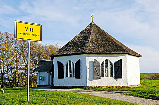 小教堂,捕鱼,乡村,吕根岛,梅克伦堡前波莫瑞州,德国,欧洲