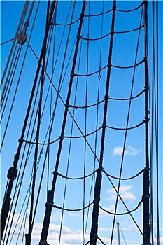 梯子,楼上,桅杆,海盗船