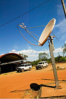 碟形卫星天线,阿纳姆,陆地,北领地州,澳大利亚
