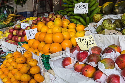 新鲜,外来水果,市场,丰沙尔,马德拉岛