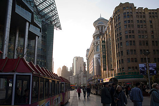 上海南京路步行街景观