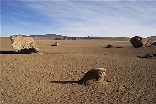 火山岩,漂石,荒芜,乌尤尼,高地,玻利维亚