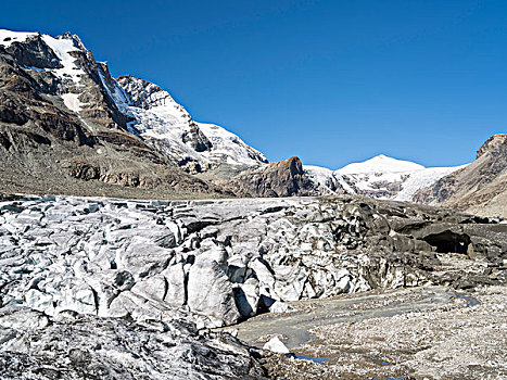 山,右边,左边,冰河,奥地利,九月,大幅,尺寸