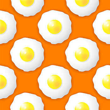 煎鸡蛋,无缝,图案