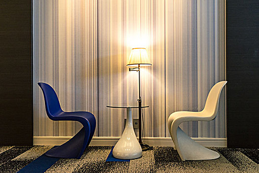 白色,蓝色,抽象,形状,椅子,房间