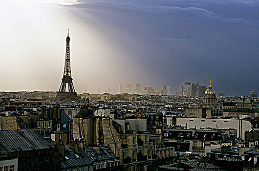 法国,巴黎,拉德芳斯,荣军院,天空,风暴