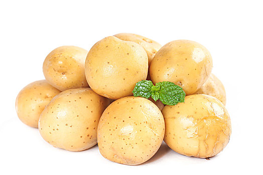 白底上的小土豆