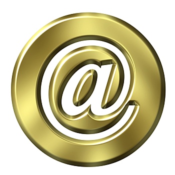 金色,框架,电子邮件,象征