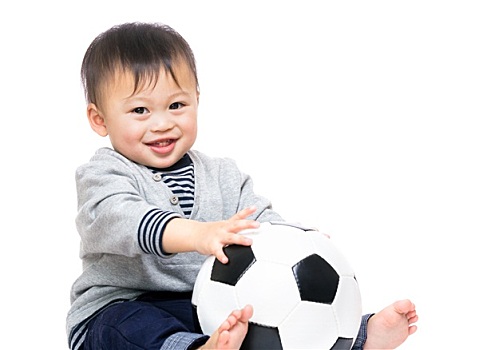 亚洲人,男婴,足球