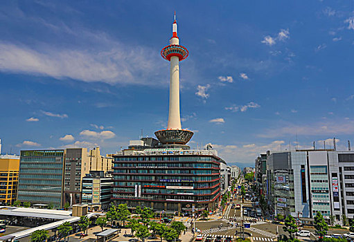 日本,京都,京都塔,靠近,京都站